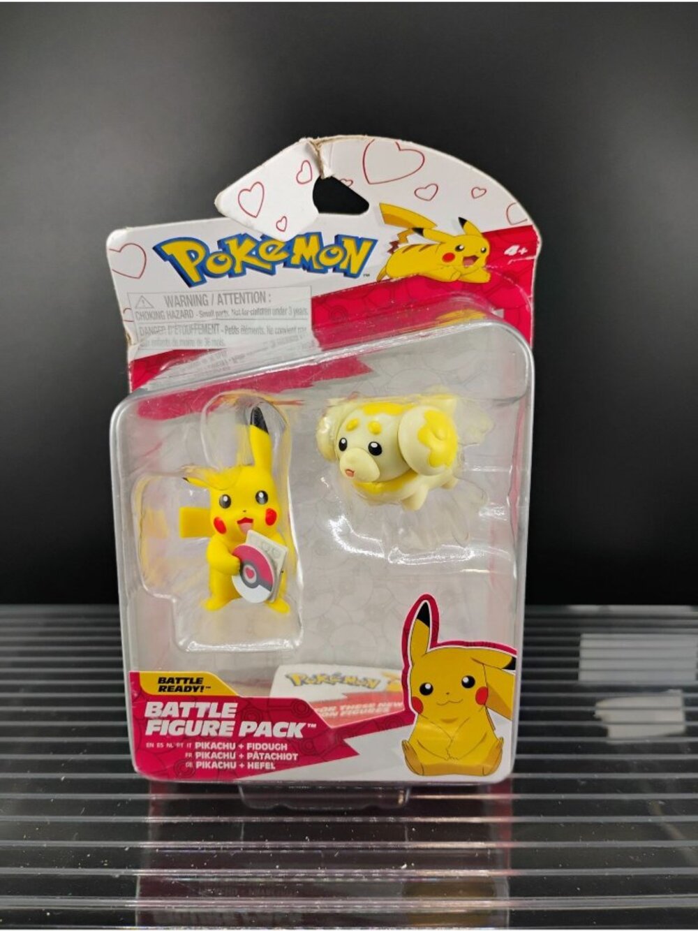 Pokémon Pikachu & Fidough Battle Figure Pack Official Collectible Jazwares